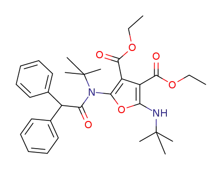 2-tert-butylamino-5-(tert-butyl-diphenylacetyl-amino)-furan-3,4-dicarboxylic acid diethyl ester