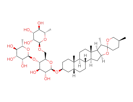 (25S)-5β-spirostan-3β-ol 3-O-{α-L-rhamnopyranosyl-(1->6)-[α-L-rhamnopyranosyl-(1->4)]-β-D-glucopyranoside}