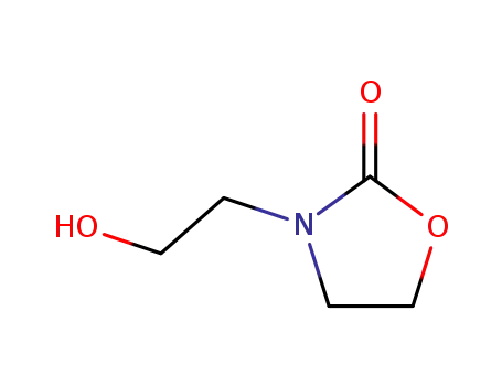 Molecular Structure of 3356-88-5 (3-(2-HYDROXYETHYL)-2-OXAZOLIDINONE)