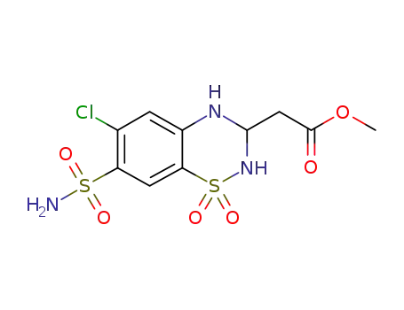 2H-1,2,4-benzothiadiazine-7-(aminosulfonyl)-6-chloro-3,4-dihydro-1,1-dioxide-3-acetic acid methyl ester