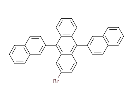 Molecular Structure of 474688-76-1 (2-Bromo-9,10-bis(2-naphthalenyl)anthracene)
