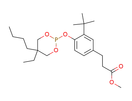 3-[3-tert-butyl-4-(5-butyl-5-ethyl-1,3,2-dioxaphosphorinan-2-yloxy)-phenyl]-propionic acid methyl ester