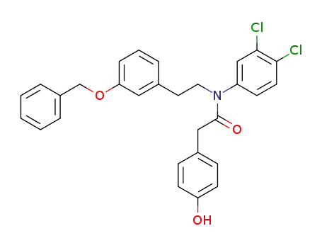 N-(3,4-dichlorophenyl)-2-(4-hydroxyphenyl)-N-{2-[3-(phenylmethoxy)phenyl]ethyl}acetamide