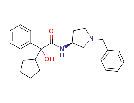 2-cyclopentyl-2-hydroxy-N-[(3S)-1-benzyl-pyrrolidin-3-yl]-2-phenylacetamide
