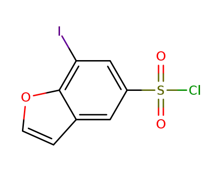 Molecular Structure of 856678-58-5 (7-IODOBENZOFURAN-5-SULFONYL CHLORIDE)