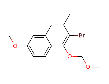 Molecular Structure of 872548-85-1 (Naphthalene, 2-bromo-6-methoxy-1-(methoxymethoxy)-3-methyl-)