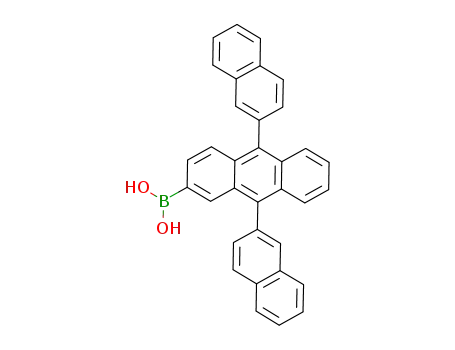 Molecular Structure of 867044-28-8 (9,10-Bis(2-naphthyl)anthracene-2-ylboronic acid)