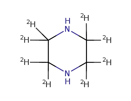 Molecular Structure of 134628-42-5 (PIPERAZINE-2,2,3,3,5,5,6,6-D8)