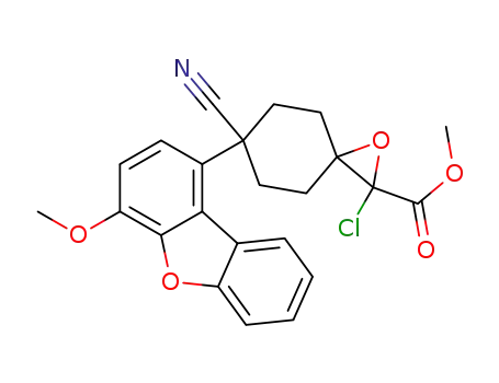 2-chloro-6-cyano-6-(4-methoxy-dibenzofuran-1-yl)-1-oxa-spiro[2,5]octane-2-carboxylic acid methyl ester