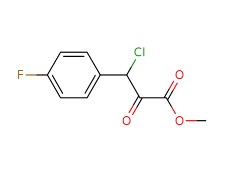 Molecular Structure of 160727-95-7 (Methyl 3-chloro-3-(4-fluorophenyl)-2-oxopropanoate)