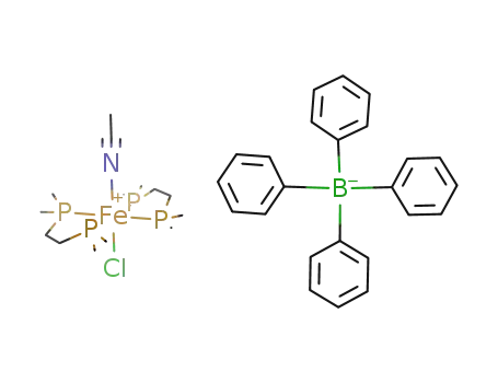 trans-{iron(II)Cl(MeNC)(Me2PCH2CH2PMe2)2}{BPh4}