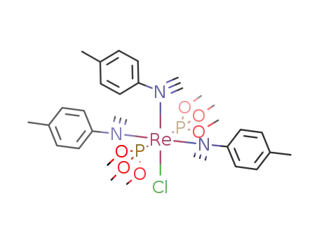 chloro(p-tolueneisocyanide)3(P(OMe)3)2rhenium