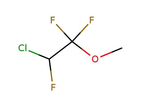 Molecular Structure of 425-87-6 (2-CHLORO-1,1,2-TRIFLUOROETHYL METHYL ETHER)