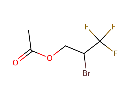 Molecular Structure of 383-68-6 (1-Propanol, 2-bromo-3,3,3-trifluoro-, acetate)