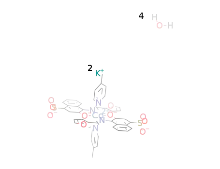 potassium bis(4-methylpyridine)bis[N-(furfuryliden)-1-amino-2-oxidonaphthalene-4-sulfonato]cobalt(II) tetrahydrate