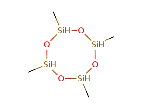 2370-88-9,2,4,6,8-TETRAMETHYLCYCLOTETRASILOXANE,1,3,5,7-Cyclotetra(methylsiloxane);1,3,5,7-Tetrahydrogen-1,3,5,7-tetramethylcyclotetrasiloxane;1,3,5,7-Tetramethylcyclotetrasiloxane;Hydrosilox;KF 9902;LS 8600;SIT 7530.0;Tetramethylcyclotetrasiloxane;