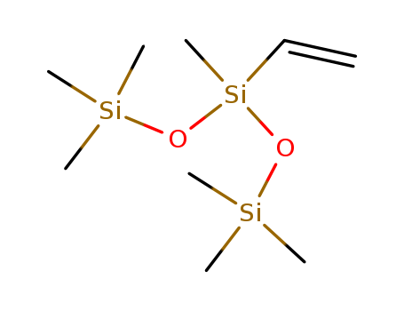 5356-85-4,VINYLMETHYLBIS(TRIMETHYLSILOXY)SILANE,Trisiloxane,1,1,1,3,5,5,5-heptamethyl-3-vinyl- (6CI,7CI,8CI);(Ethenyl)(methyl)bis(trimethylsiloxy)silane;1,1,1,3,5,5,5-Heptamethyl-3-vinyltrisiloxane;3-Vinylheptamethyltrisiloxane;Bis(trimethylsiloxy)methylvinylsilane;Methylbis(trimethylsiloxy)vinylsilane;Methylbis[(trimethylsilyl)oxy](vinyl)silane;SIV 9082;Vinylmethylbis(trimethylsiloxy)silane;