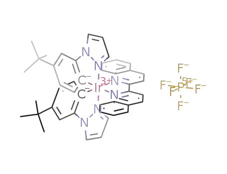 iridium(III) bis[1'-(4'-tert-butylphenyl)pyrazolato-N,C(2')]-2,2'-biquinoline hexafluorophosphate