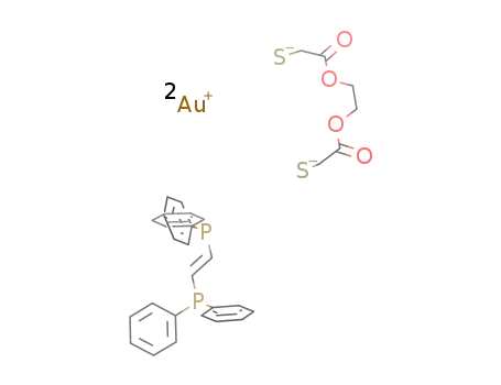 [CH2OCOCH2SAu)2(μ-trans-Ph2PCHCHPPh2)]