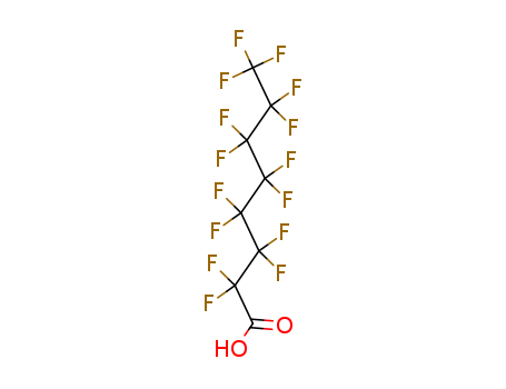 335-67-1,Pentadecafluorooctanoic acid,Hexanoyl fluoride, 3,3,4,4,5,5,6,6,6-nonafluoro-2-oxo-;Pentadecafluoro-1-octanoic acid;Perfluorocaprylic acid;