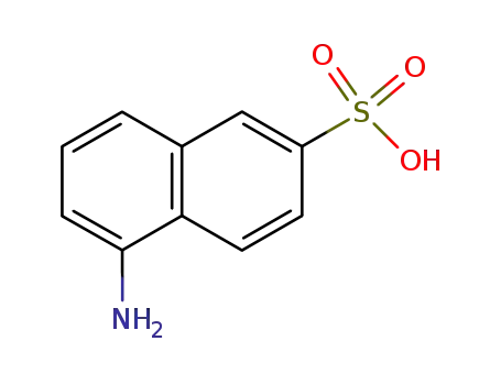 Molecular Structure of 119-79-9 (1-Aminonaphthalene-6-sulfonic acid)