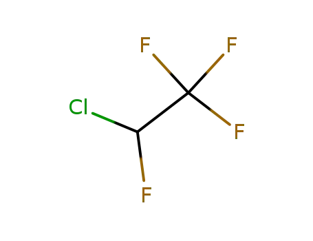 Molecular Structure of 2837-89-0 (2-Chloro-1,1,1,2-tetrafluoroethane)