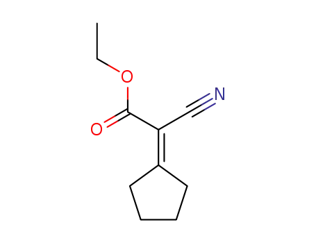 Molecular Structure of 5407-83-0 (Acetic acid, 2-cyano-2-cyclopentylidene-, ethyl ester)