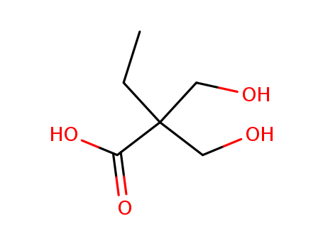 10097-02-6,2,2-Bis(hydroxymethyl)butyric acid,a,a-Dimethylolbutanoic acid;Butyricacid, 2,2-bis(hydroxymethyl)- (7CI,8CI);2,2-Bis(hydroxymethyl)butanoic acid;2,2-Dimethylolbutanoic acid;2,2-Dimethylolbutyric acid;Nikkamer BA;