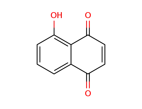 Molecular Structure of 481-39-0 (5-Hydroxy-1,4-naphthalenedione)