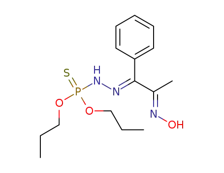 O,O-dipropyl 2-(E)-(1-phenyl-2-oxopropylidene)-phosphorohydrazidothioate (E)-oxime