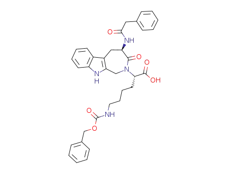 (2S)-6-{[(benzyloxy)carbonyl]amino}-2-[(4R)-3-oxo-4-[(phenylacetyl)amino]-3,4,5,10-tetrahydroazepino[3,4-b]indol-2(1H)-yl]hexanoic acid