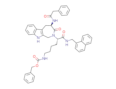 benzyl (5S)-6-[(1-naphthylmethyl)amino]-6-oxo-5-[(4R)-3-oxo-4-[(phenylacetyl)amino]-3,4,5,10-tetrahydroazepino[3,4-b]indol-2(1H)-yl]hexylcarbamate
