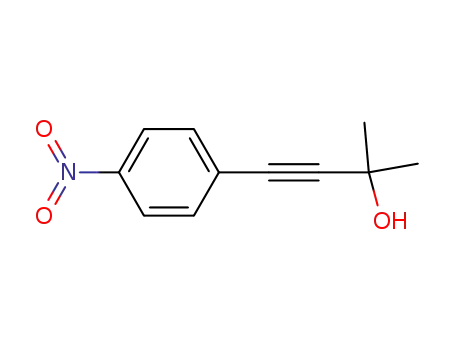Molecular Structure of 33432-53-0 (3-Butyn-2-ol, 2-methyl-4-(4-nitrophenyl)-)