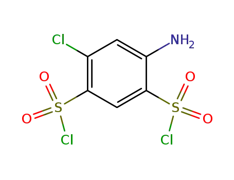 Molecular Structure of 671-89-6 (4-AMINO-6-CHLORO-BENZENE-1,3-DISULFONYL DICHLORIDE)