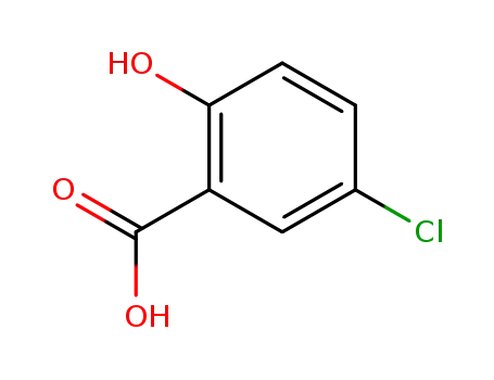 Molecular Structure of 321-14-2 (5-Chloro-2-hydroxybenzoic acid)