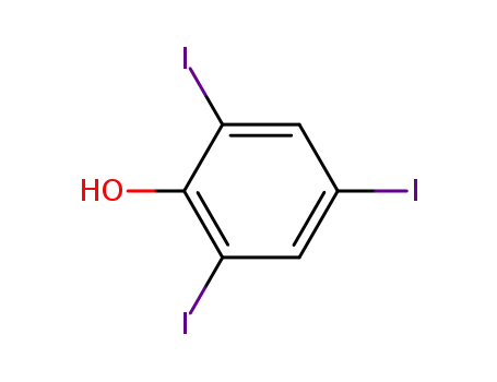 Molecular Structure of 609-23-4 (2,4,6-Triiodophenol)