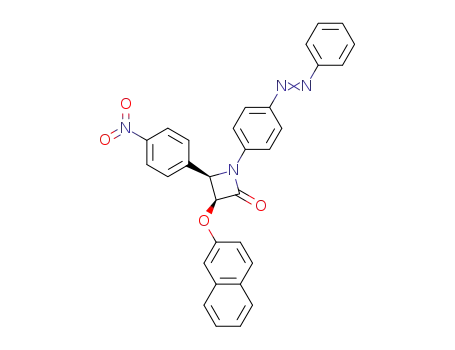 3-(naphthalen-2-yloxy)-4-(4-nitrophenyl)-1-(4-(phenyl-diazenyl)-phenyl)-azetidin-2-one