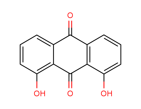 117-10-2,1,8-Dihydroxyanthraquinone,Anthraquinone,1,8-dihydroxy- (8CI);1,8-Dihydroxy-9,10-anthracenedione;1,8-Dihydroxy-9,10-anthraquinone;1,8-Dioxyanthraquinone;Antrapurol;Chrysazin;Danthron;Danthrone;Diaquone;Laxanorm;Laxanthreen;