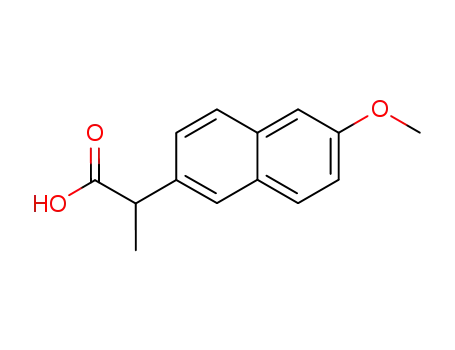 Molecular Structure of 23981-80-8 ((+/-)-2-(6-METHOXY-2-NAPHTHYL)PROPIONIC ACID)