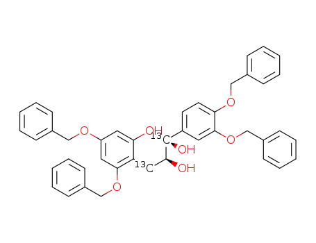 [1-(13)C,3-(13)C]-3-(2,4-bis(benzyloxy)-6-hydroxyphenyl)-1-(3',4'-bis(benzyloxy)-phenyl)propane-1,2-diol