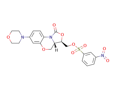 [(3R,3aS)-7-morpholino-1-oxo-1,3,3a,4-tetrahydrobenzo[b]oxazolo[3,4-d][1,4]oxazin-3-yl]methyl 3-nitrobenzene-1-sulfonate