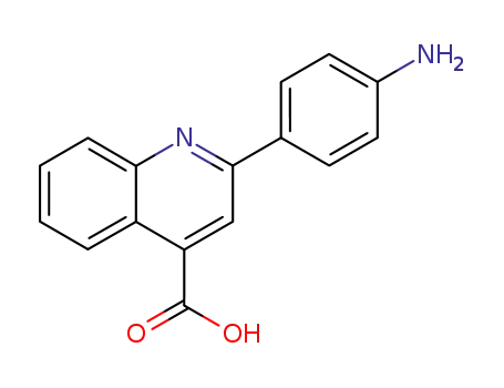 Molecular Structure of 94205-62-6 (2-(4-AMINO-PHENYL)-QUINOLINE-4-CARBOXYLIC ACID)