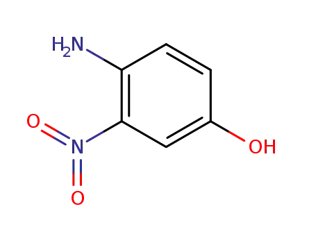 Molecular Structure of 610-81-1 (4-Amino-3-nitrophenol)
