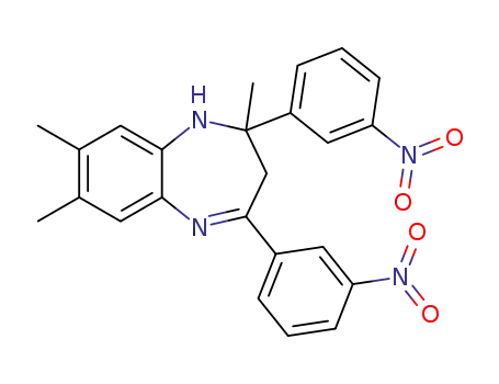 2,4-bis(3-nitrophenyl)-2,7,8-trimethyl-2,3-dihydro-1H-benzo[b][1,4]diazepine
