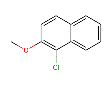 Molecular Structure of 13101-92-3 (Naphthalene, 1-chloro-2-methoxy-)