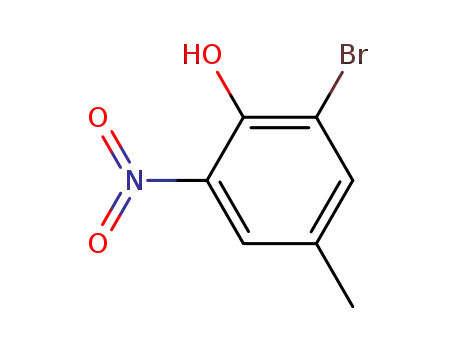 Molecular Structure of 20039-91-2 (2-BROMO-4-METHYL-6-NITROPHENOL)