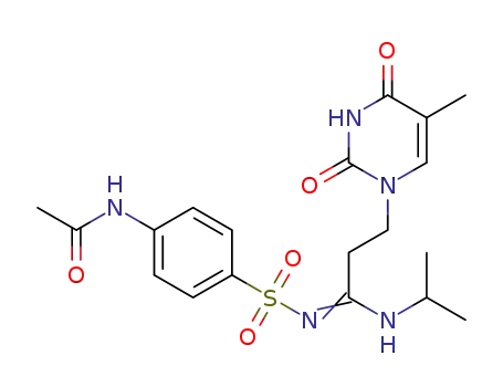 N1-isopropyl-N2-(4-acetoamidobenzene-1-sulfonyl)-3-(5-methyl-2,4-dioxo-3,4-dihydropyrimidin-1(2H)-yl)propanamidine