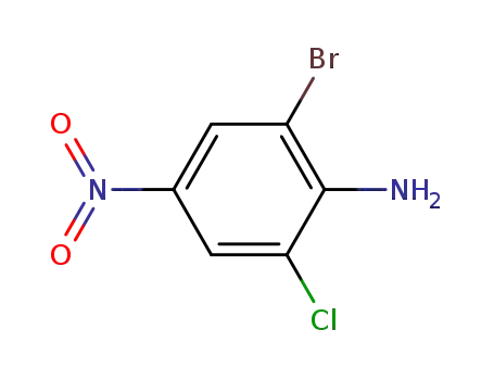 Molecular Structure of 99-29-6 (2-Bromo-6-chloro-4-nitroaniline)