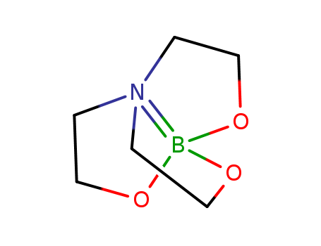 15277-97-1,TRIETHANOLAMINE BORATE,Boron,[2,2',2''-nitrilotriethanolato(3-)]- (8CI);Boron,[[2,2',2''-nitrilotris[ethanolato]](3-)-N,O,O',O'']-, (T-4)-;Ethanol,2,2',2''-nitrilotris-, boron complex;4,6,11-Trioxa-1-aza-5-borabicyclo[3.3.3]undecane;2,8,9-Trioxa-5-aza-1-borabicyclo[3.3.3]undecane;