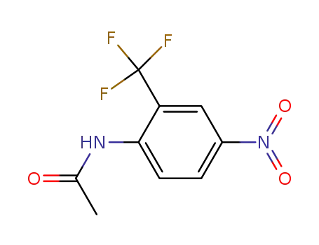 Molecular Structure of 395-68-6 (4-NITRO-2-(TRIFLUOROMETHYL)ACETANILIDE)